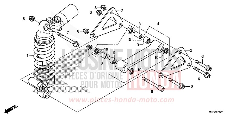 KISSEN, HINTEN (CBR1000S/SA) von CBR1000RR SP SP1 SP2 VIBRANT ORANGE (YR250X) von 2015